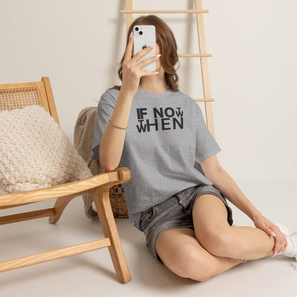 IF NOT NOW THEN WHEN Unisex Heavy Cotton Tee