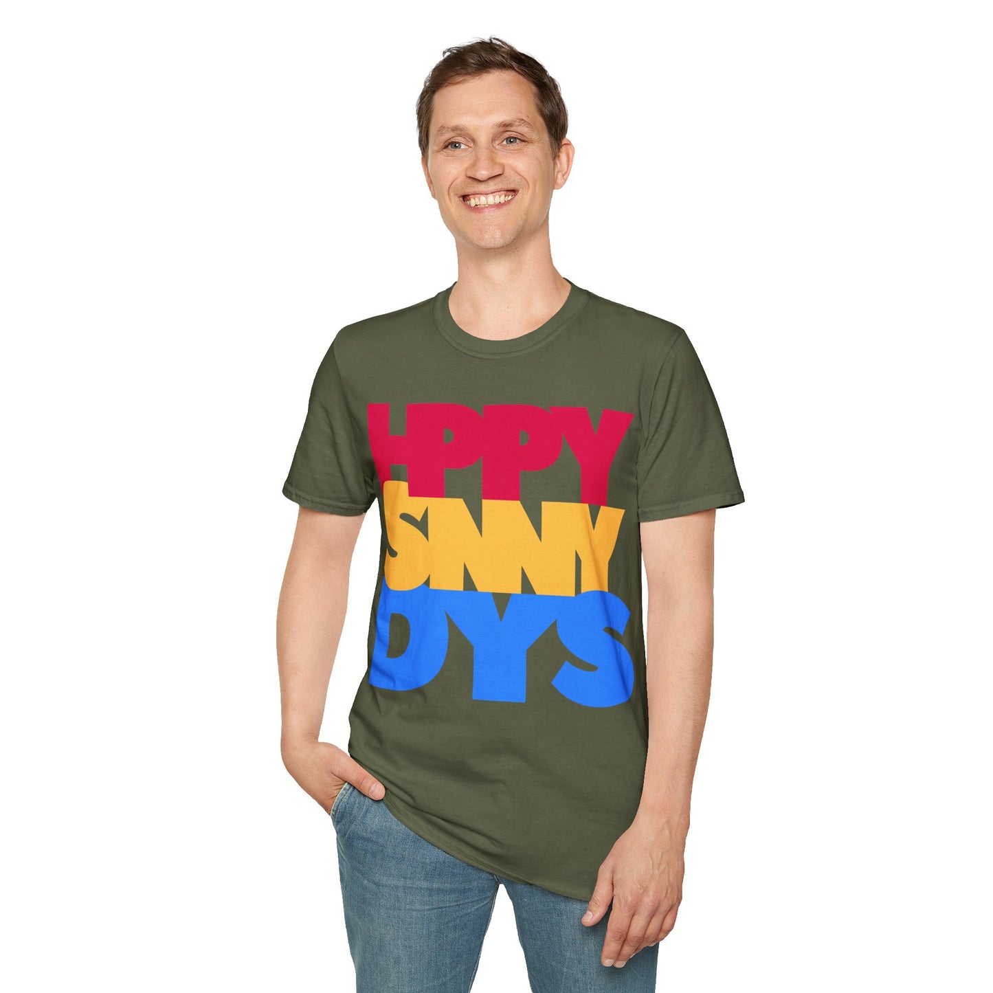 HPPY SNNY DYS Unisex Softstyle 100% Cotton T-Shirt