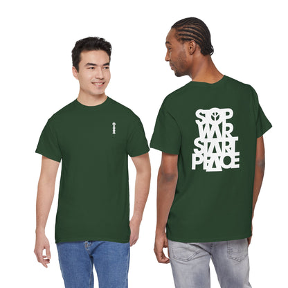STOP WAR START PEACE Unisex Heavy Cotton Tee