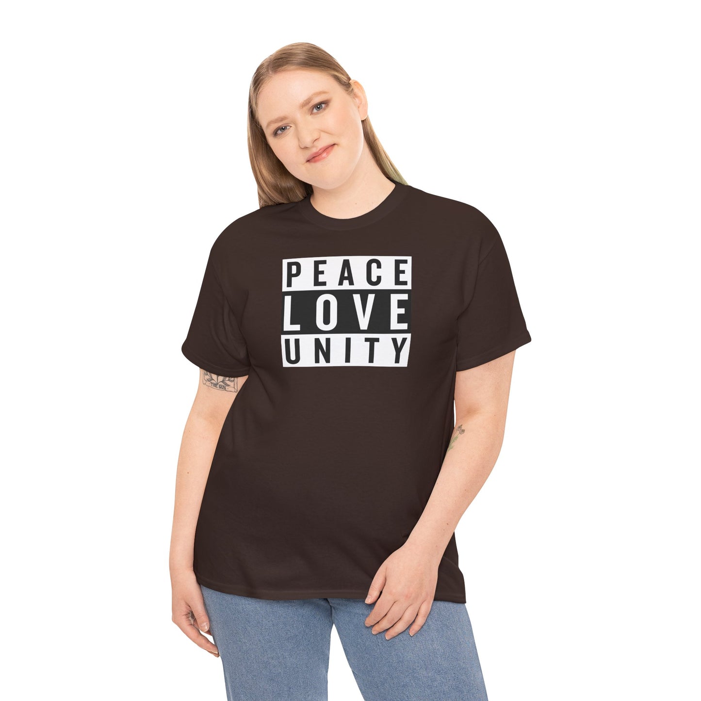 PEACELOVEUNITY Unisex Heavy Cotton Tee
