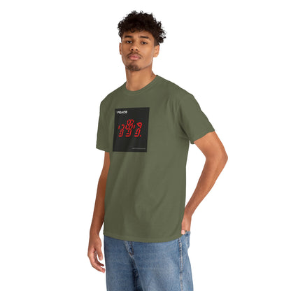 the PEACE ghost in the war-machine Unisex Heavy Cotton Tee