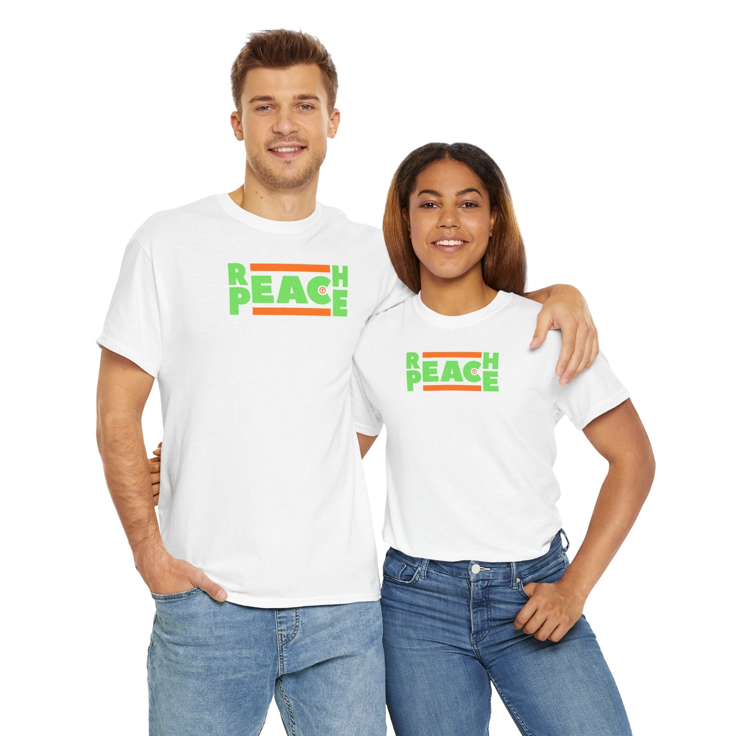 REACH PEACE Unisex Heavy Cotton Tee