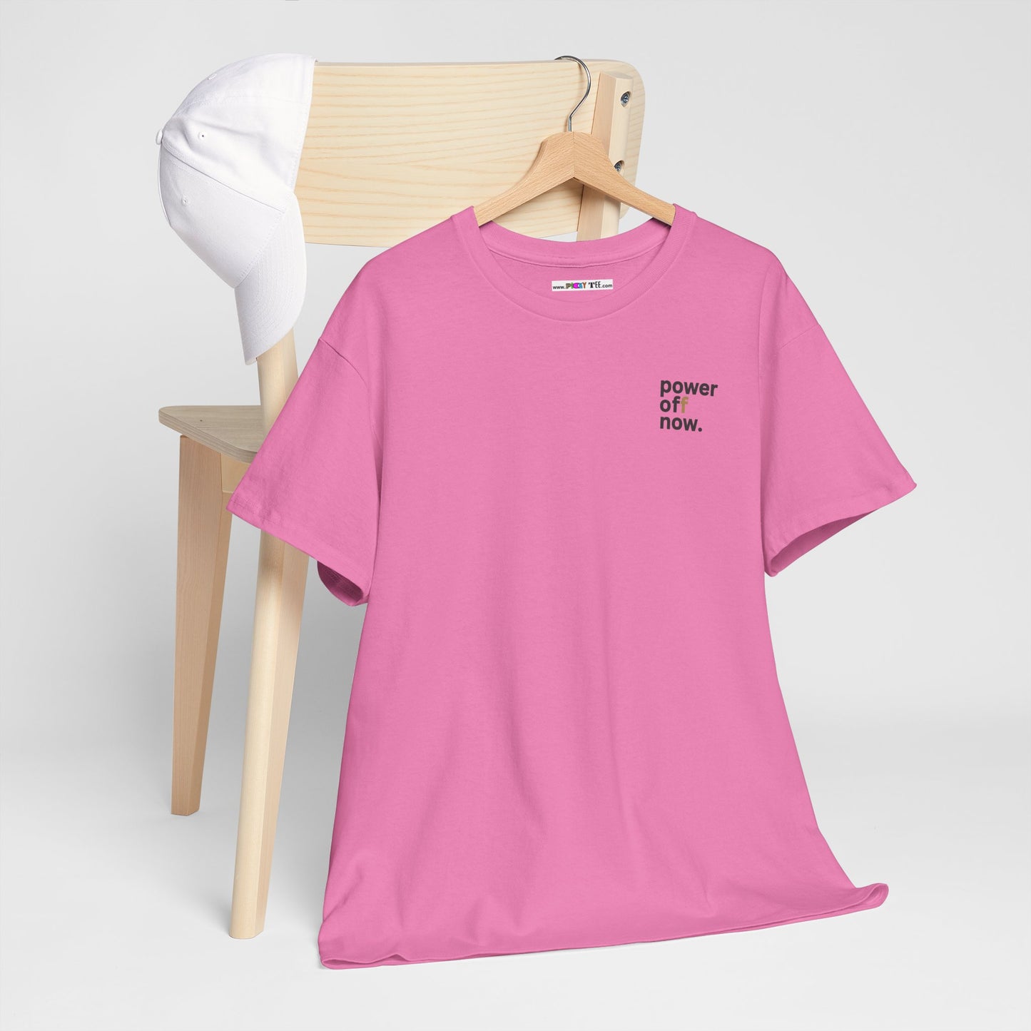 power off now Unisex Heavy Cotton Tee