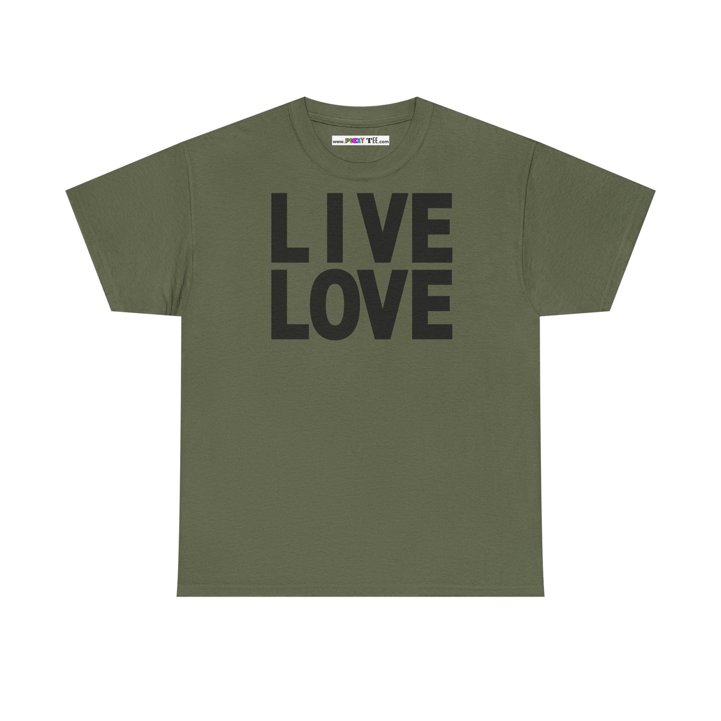 LIVE LOVE Unisex Heavy Cotton Tee