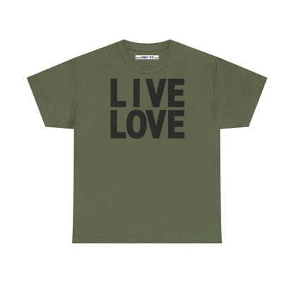 LIVE LOVE Unisex Heavy Cotton Tee