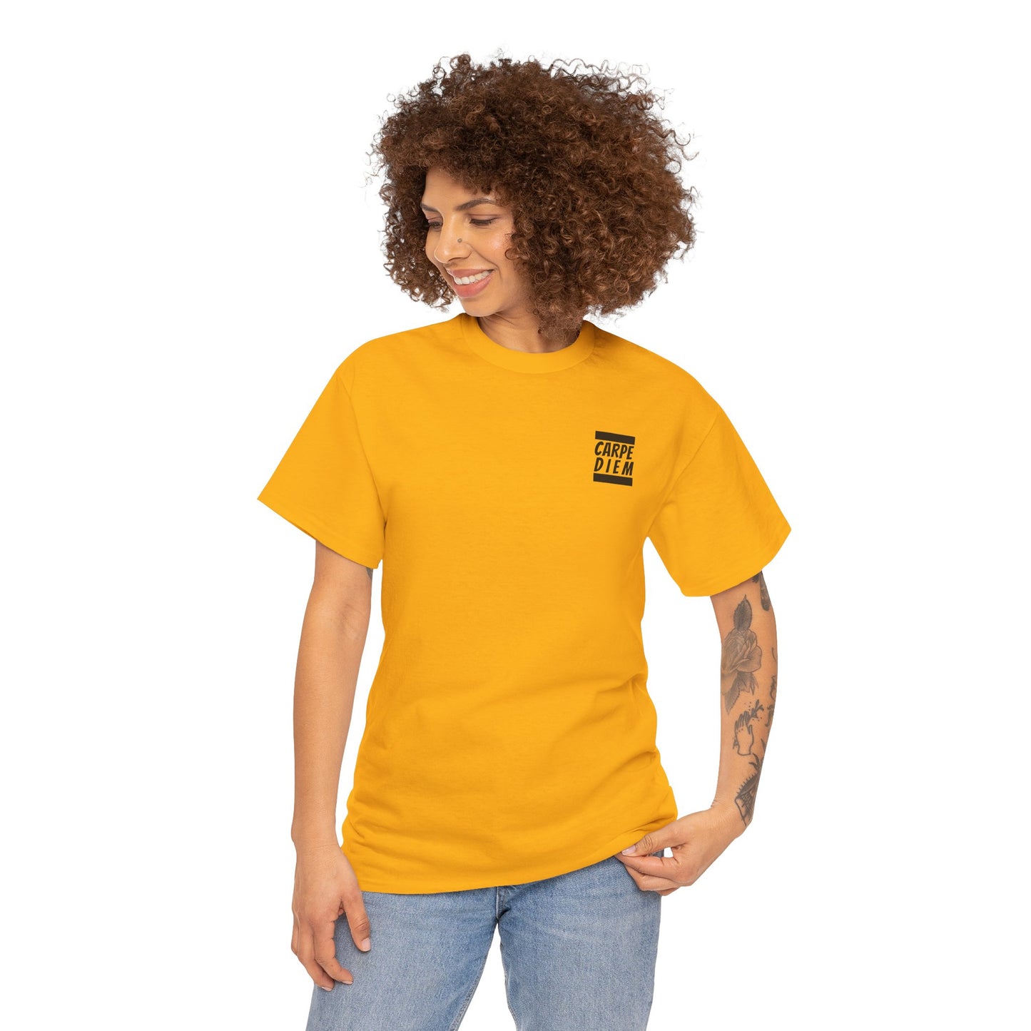 CARPE DIEM "I SEIZE DAY, PEOPLE" Unisex Heavy Cotton Tee