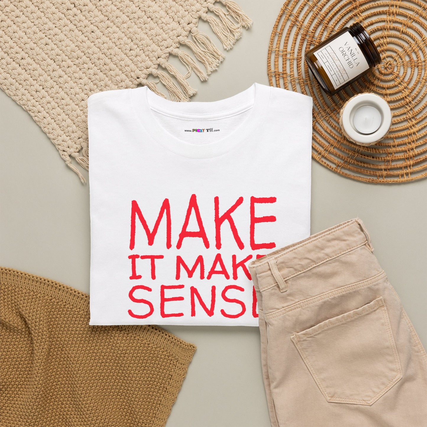 MAKE IT MAKE SENSE Unisex Heavy Cotton Tee