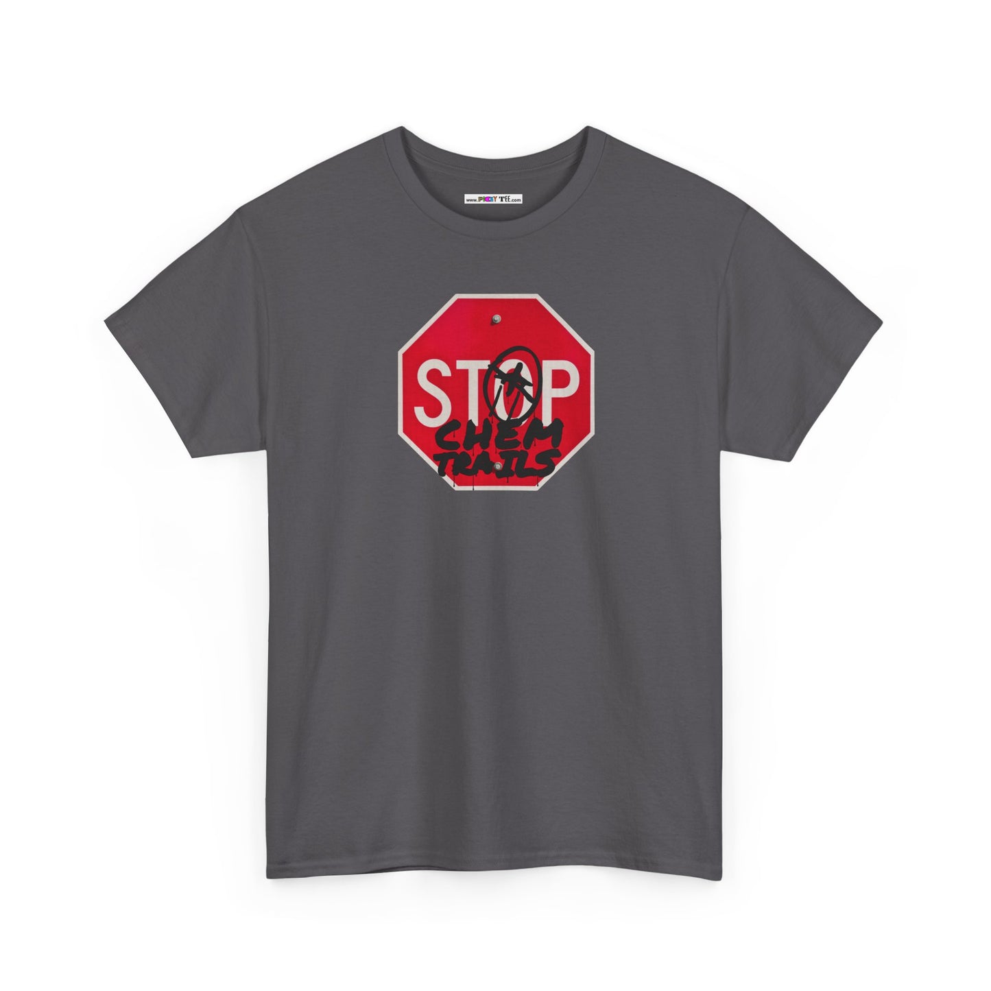 STOP chem trails Unisex Heavy Cotton Tee