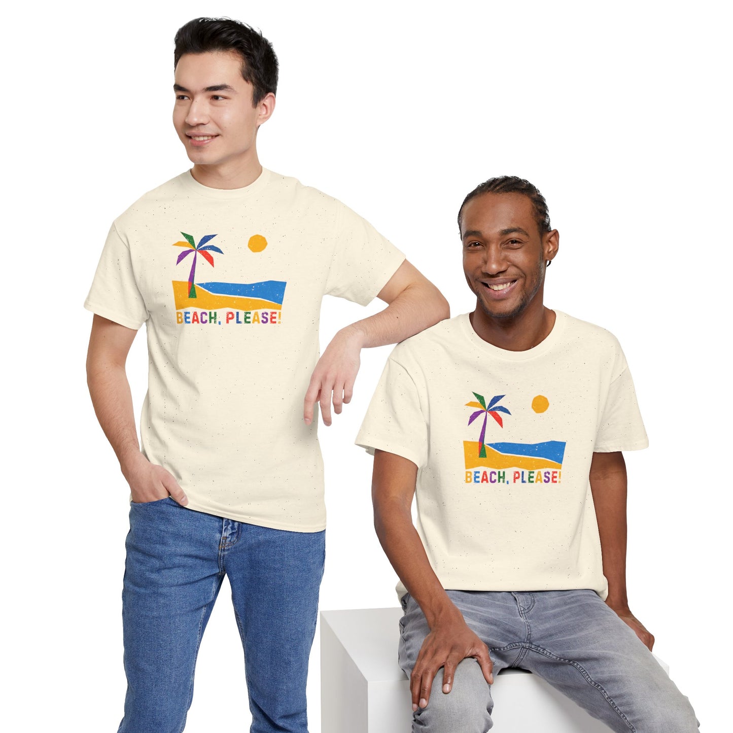 BEACH, PLEASE! Unisex Heavy Cotton Tee