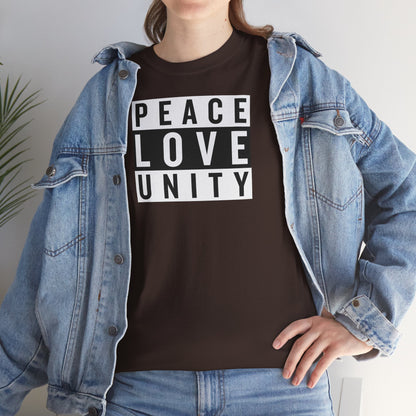 PEACELOVEUNITY Unisex Heavy Cotton Tee