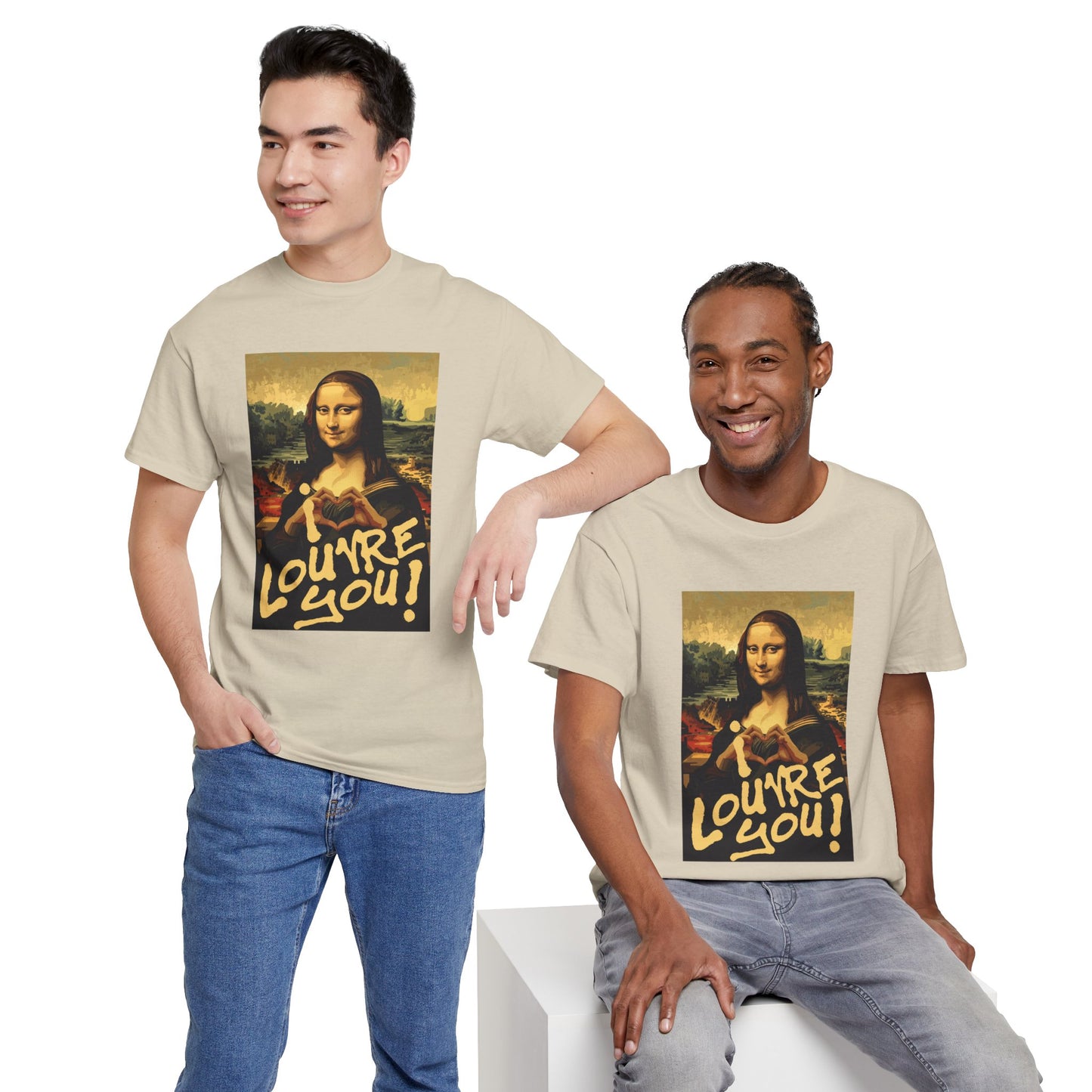 I LOUVRE YOU! Unisex Heavy Cotton Tee