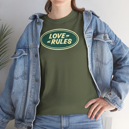 LOVE RULES Unisex Heavy Cotton Tee