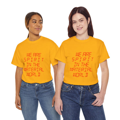 WE ARE SPIRIT IN THE MATERIAL WORLD Unisex Softstyle 100% Cotton T-Shirt