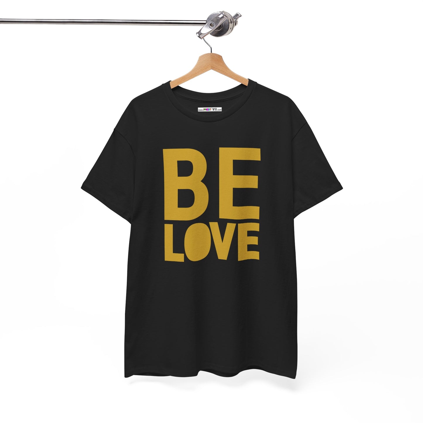 BE LOVE gold Unisex Heavy Cotton Tee