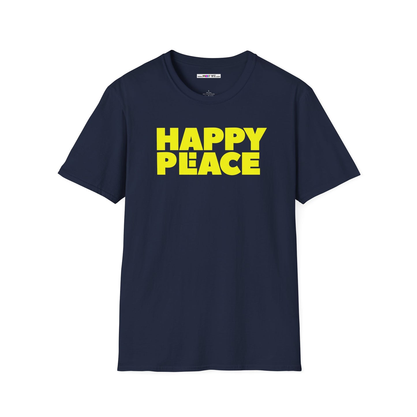 HAPPY PLACE/PEACE Unisex Softstyle 100% Cotton T-Shirt