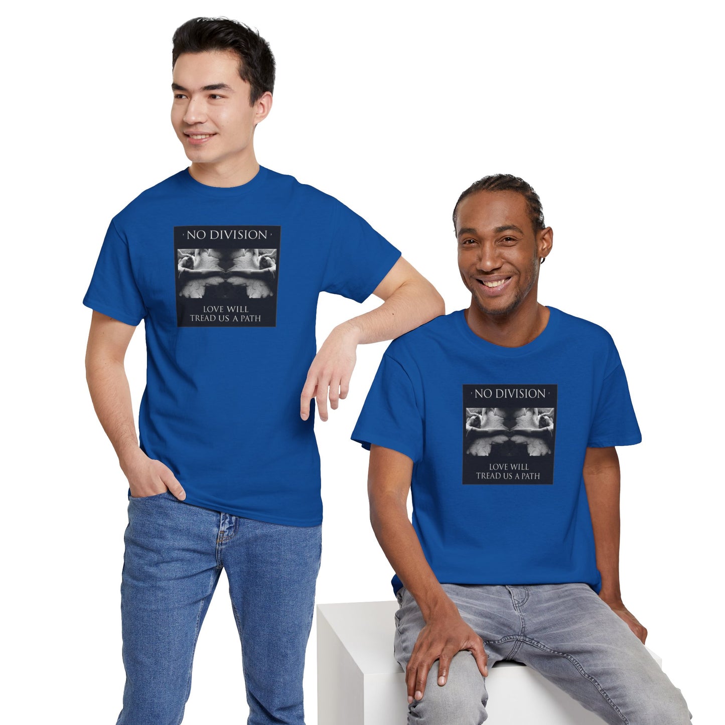 'NO DIVISION' LOVE WILL TREAD US A PATH Unisex Heavy Cotton Tee