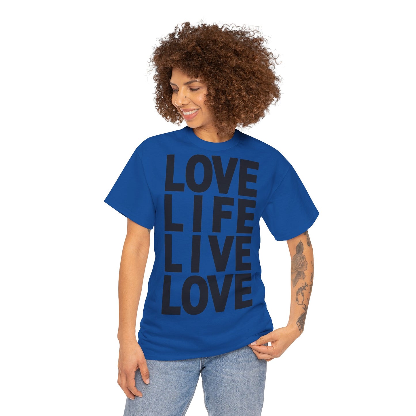 LOVE LIFE LIVE LOVE Unisex Heavy Cotton Tee