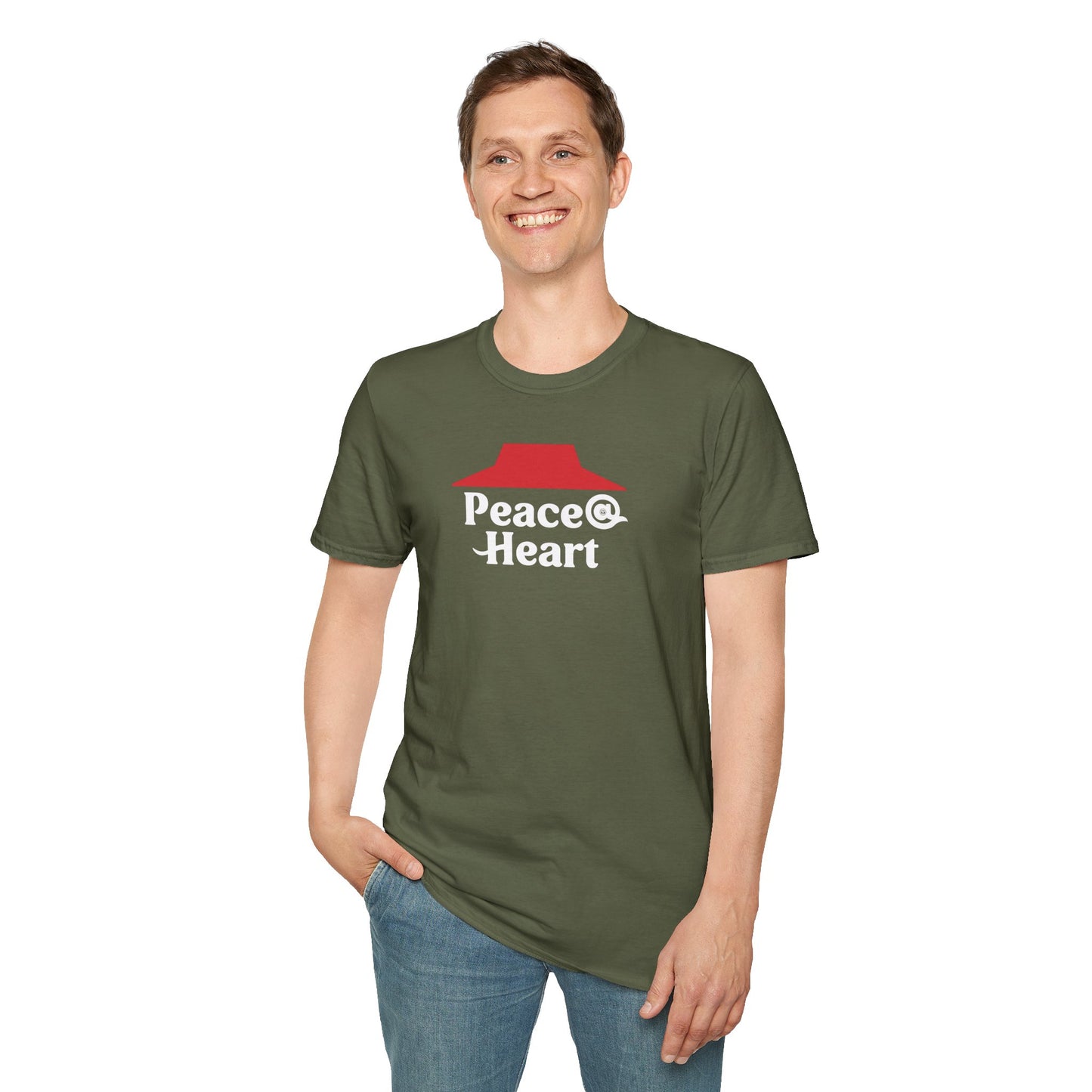 Peace @ Heart Unisex Softstyle 100% Cotton T-Shirt