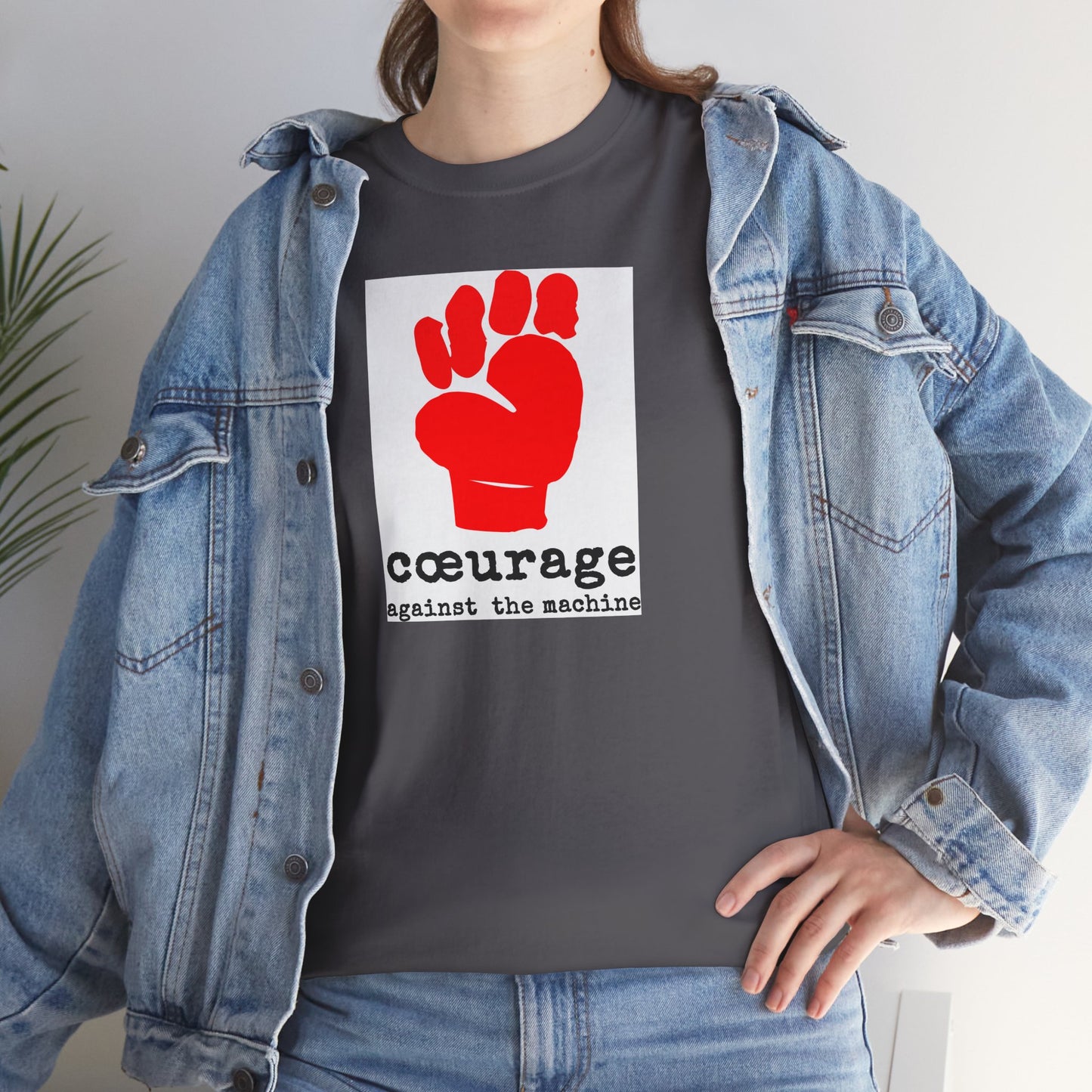 cœurage against the machine Unisex Heavy Cotton Tee