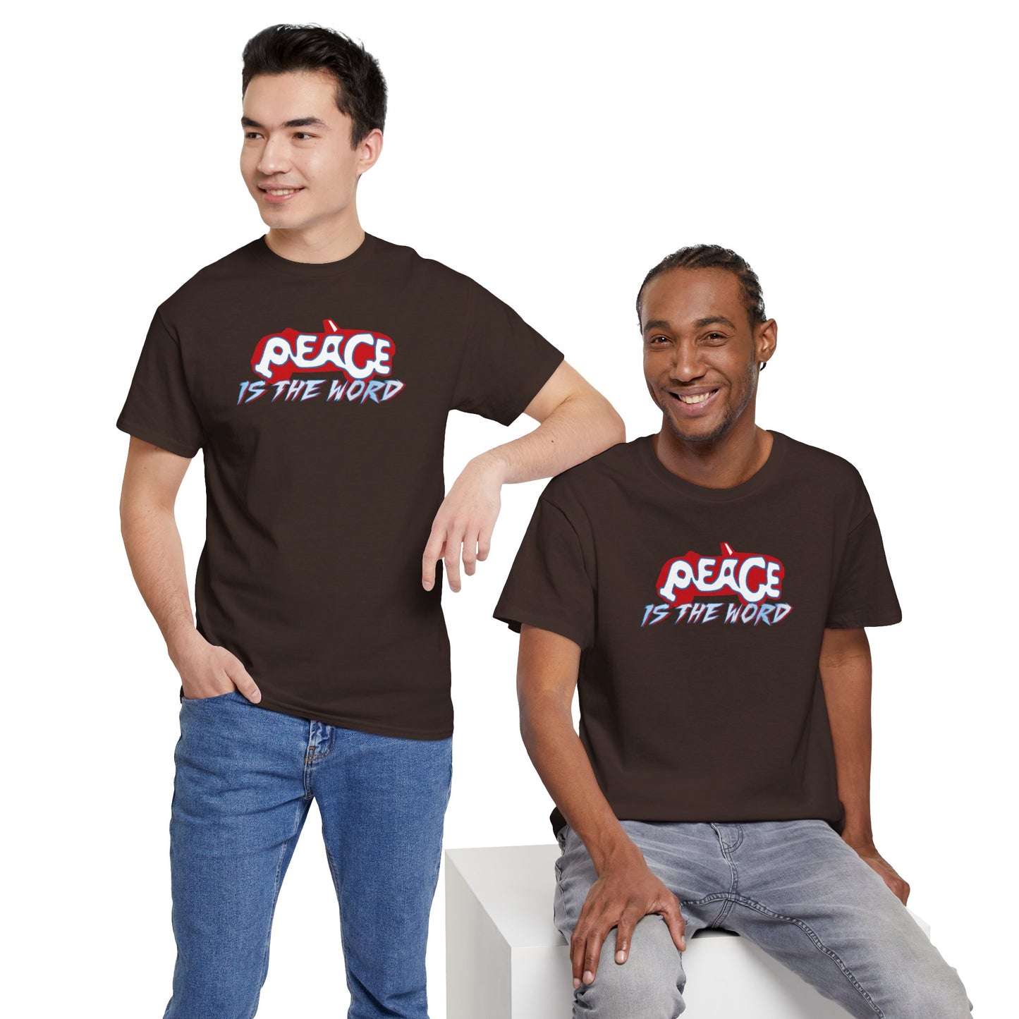 PEACE IS THE WORD Unisex Heavy Cotton Tee