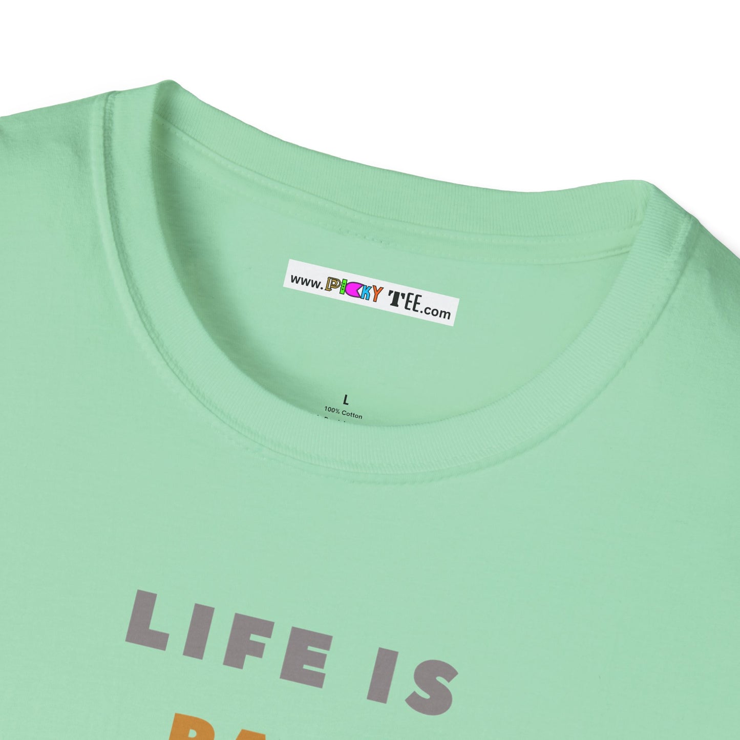 LIFE IS PAIN...AU CHOCOLAT Unisex Softstyle 100% Cotton T-Shirt