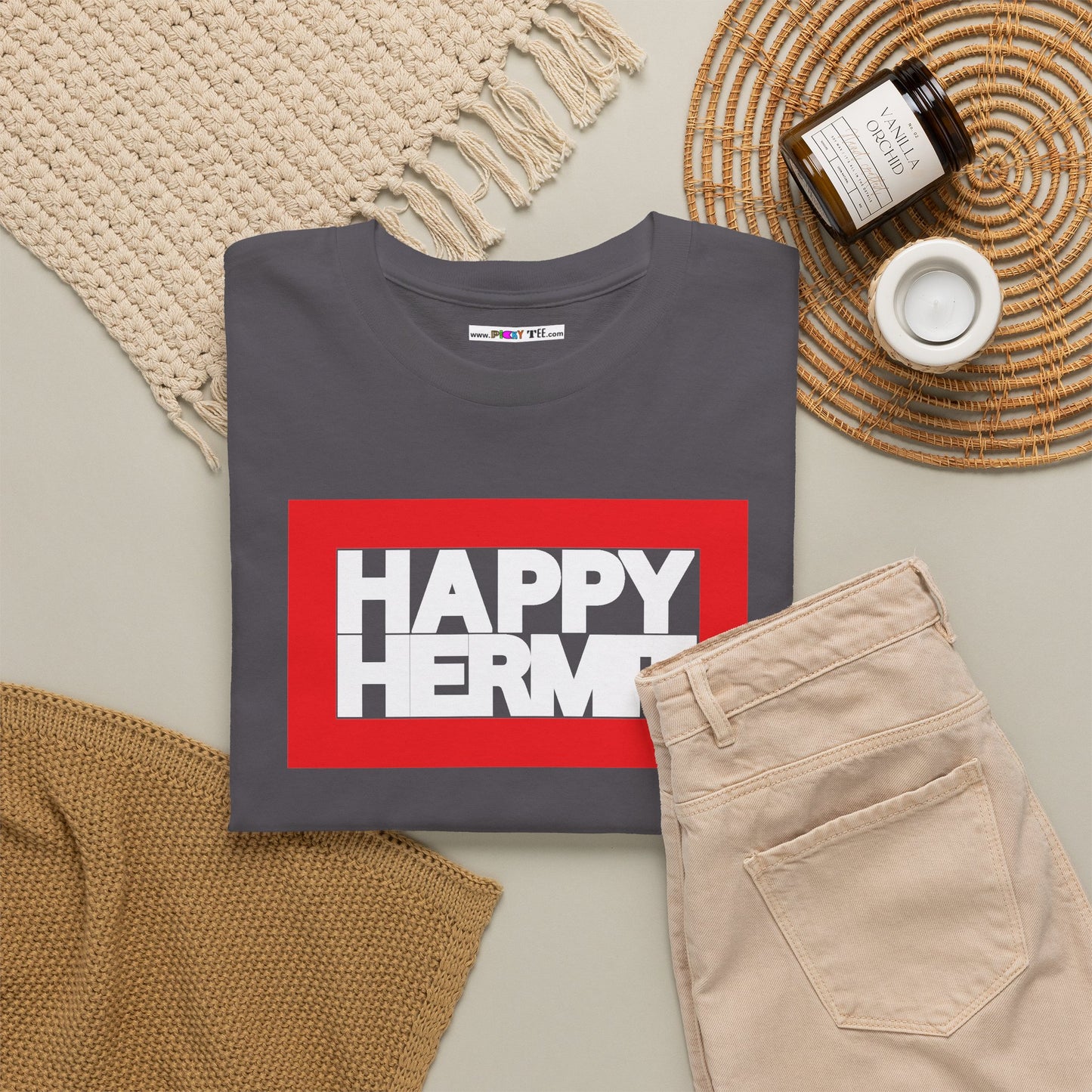HAPPY HERMIT Unisex Heavy Cotton Tee