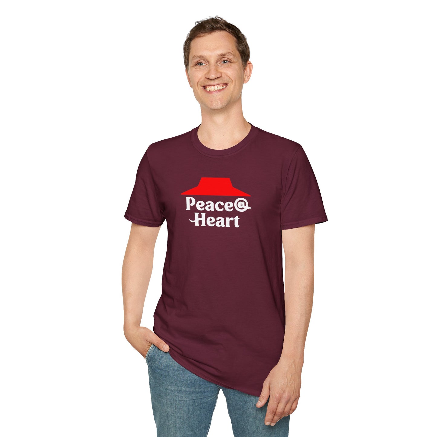 Peace @ Heart Unisex Softstyle 100% Cotton T-Shirt