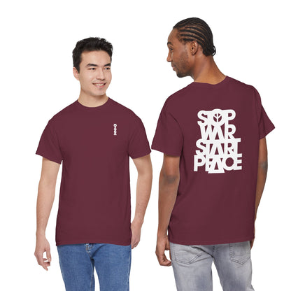 STOP WAR START PEACE Unisex Heavy Cotton Tee