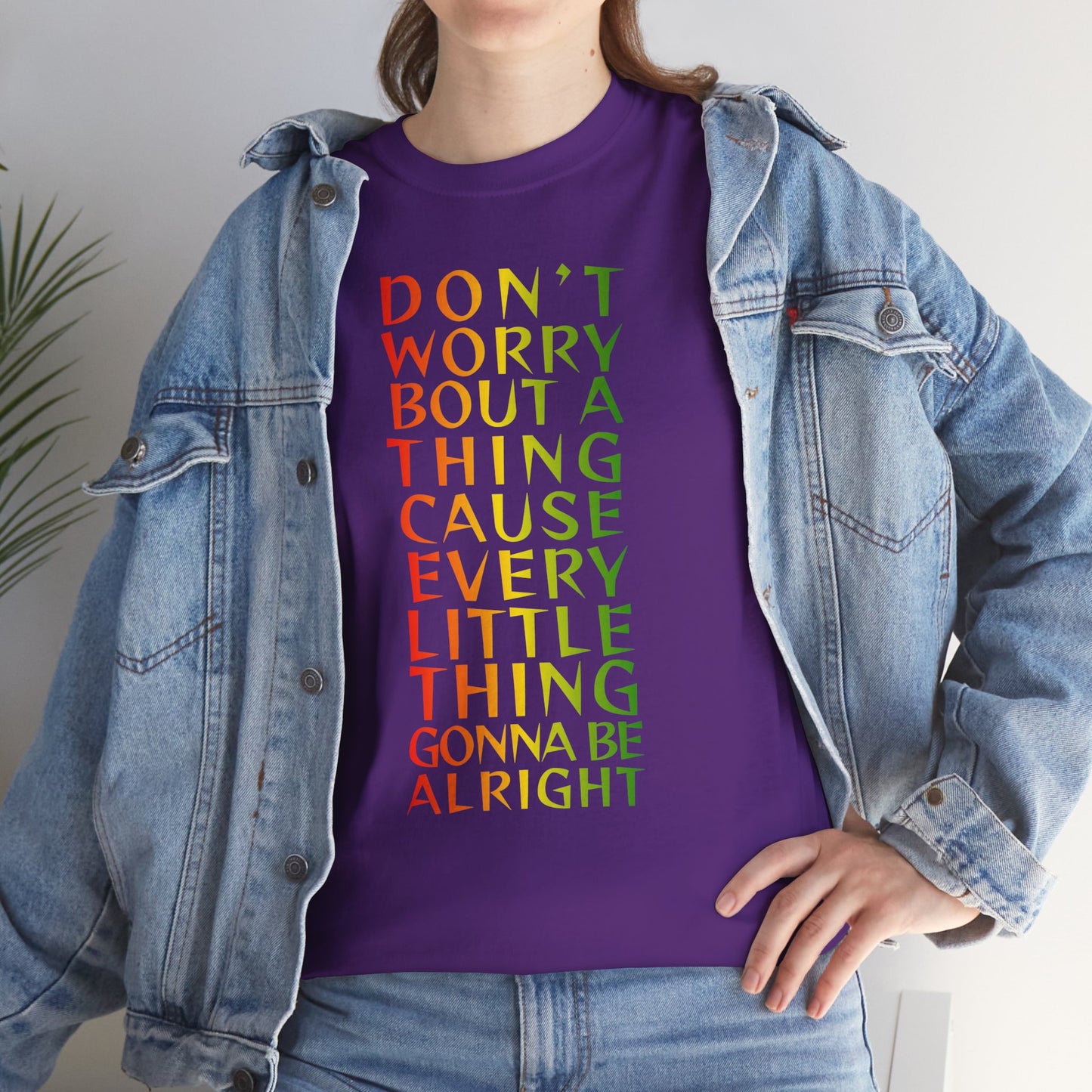 DON'T WORRY BOUT A THING CAUSE Unisex Heavy Cotton Tee