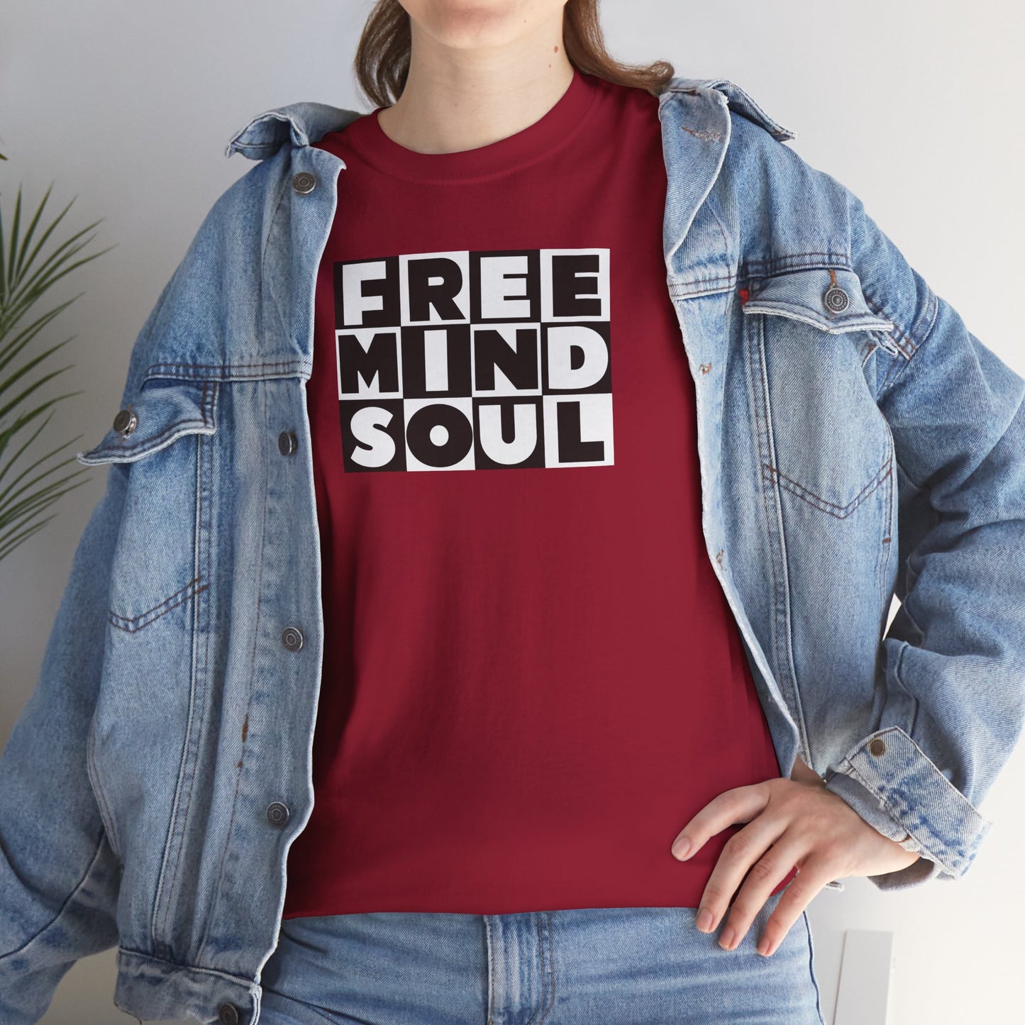 FREE MIND SOUL Unisex Heavy Cotton Tee