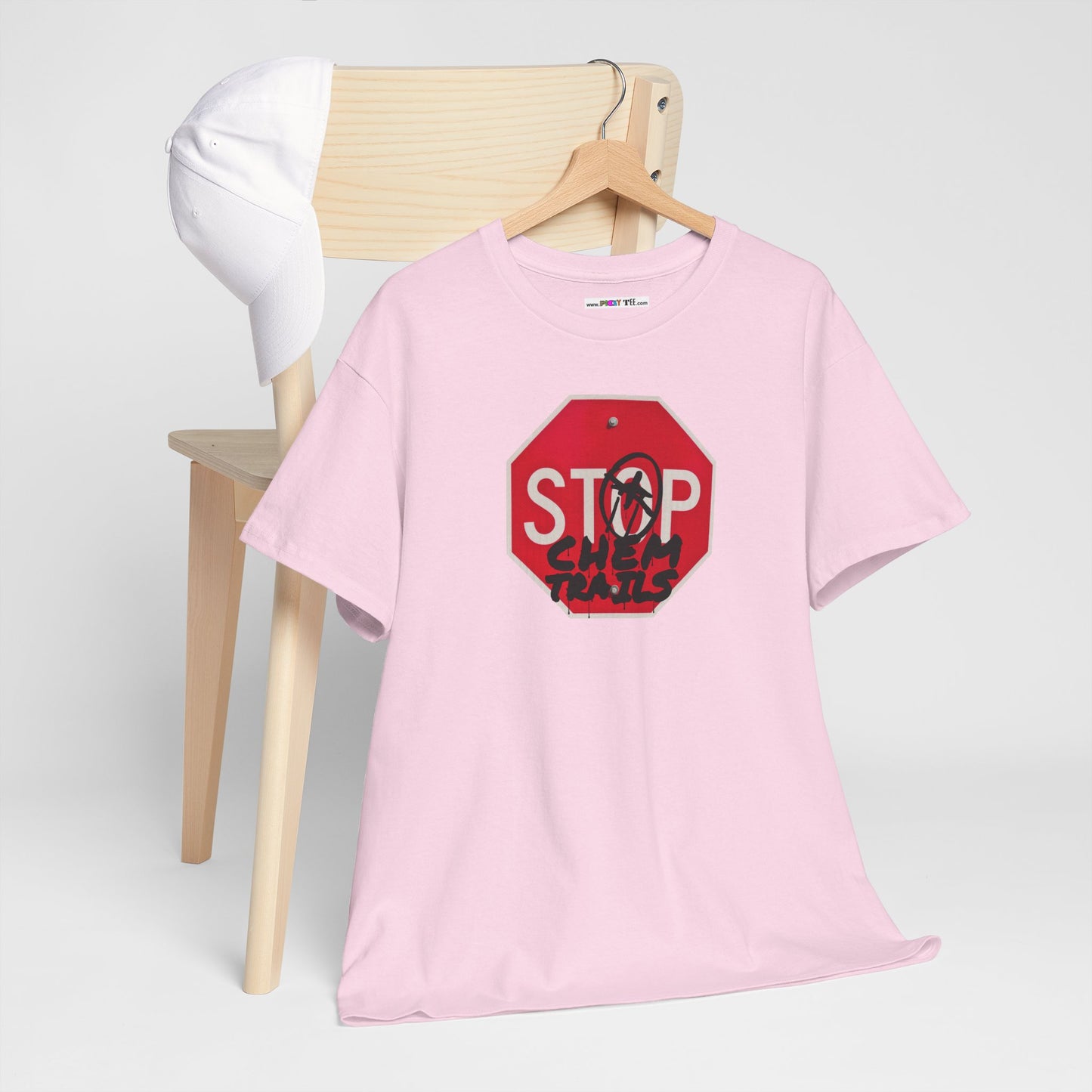 STOP chem trails Unisex Heavy Cotton Tee