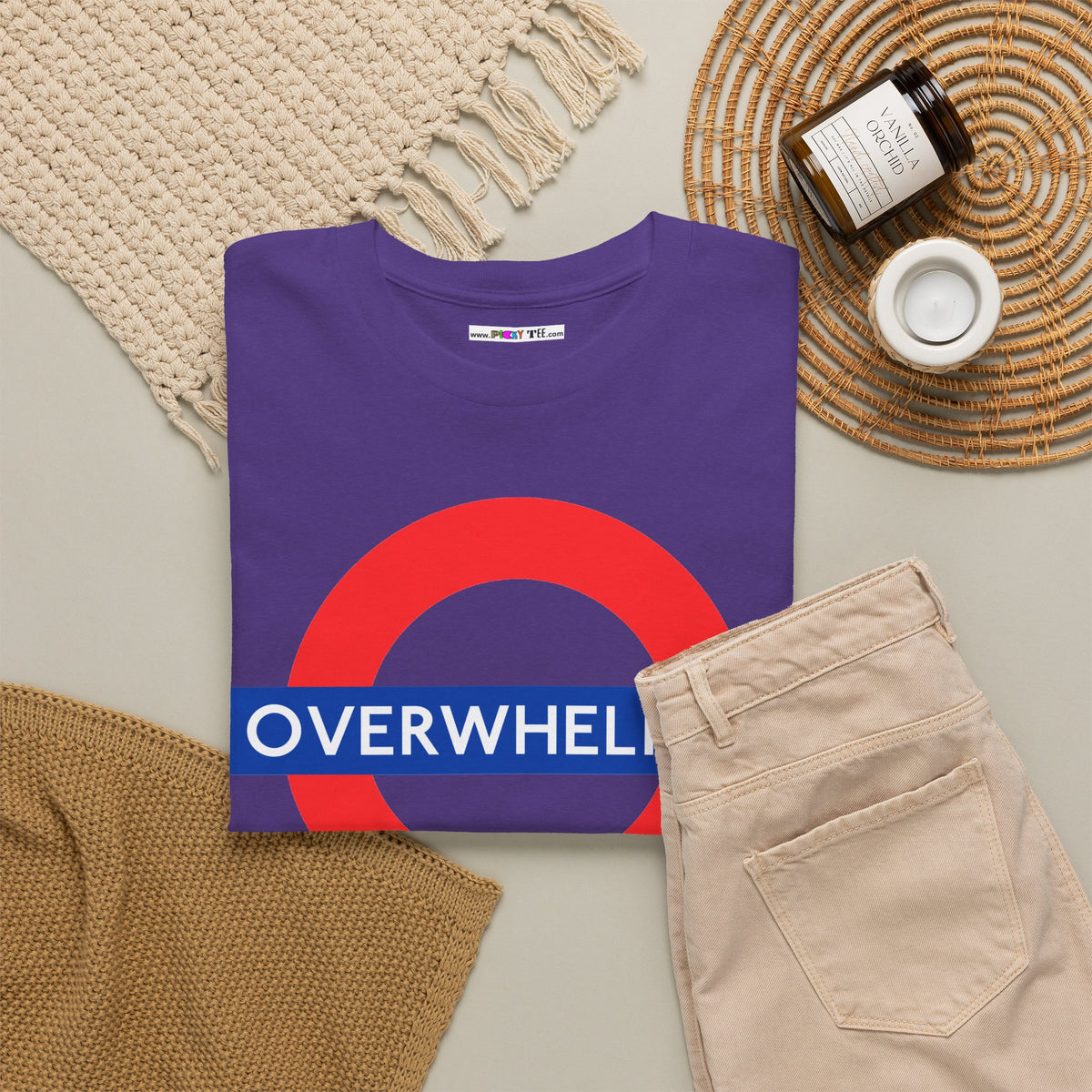 OVERWHELMED Unisex Heavy Cotton Tee