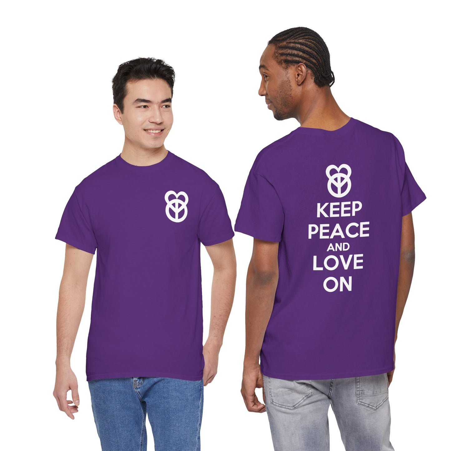 KEEP PEACE AND LOVE ON Unisex Heavy Cotton Tee