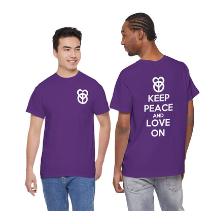 KEEP PEACE AND LOVE ON Unisex Heavy Cotton Tee