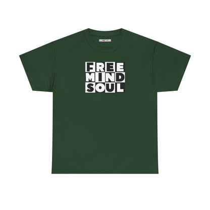 FREE MIND SOUL Unisex Heavy Cotton Tee