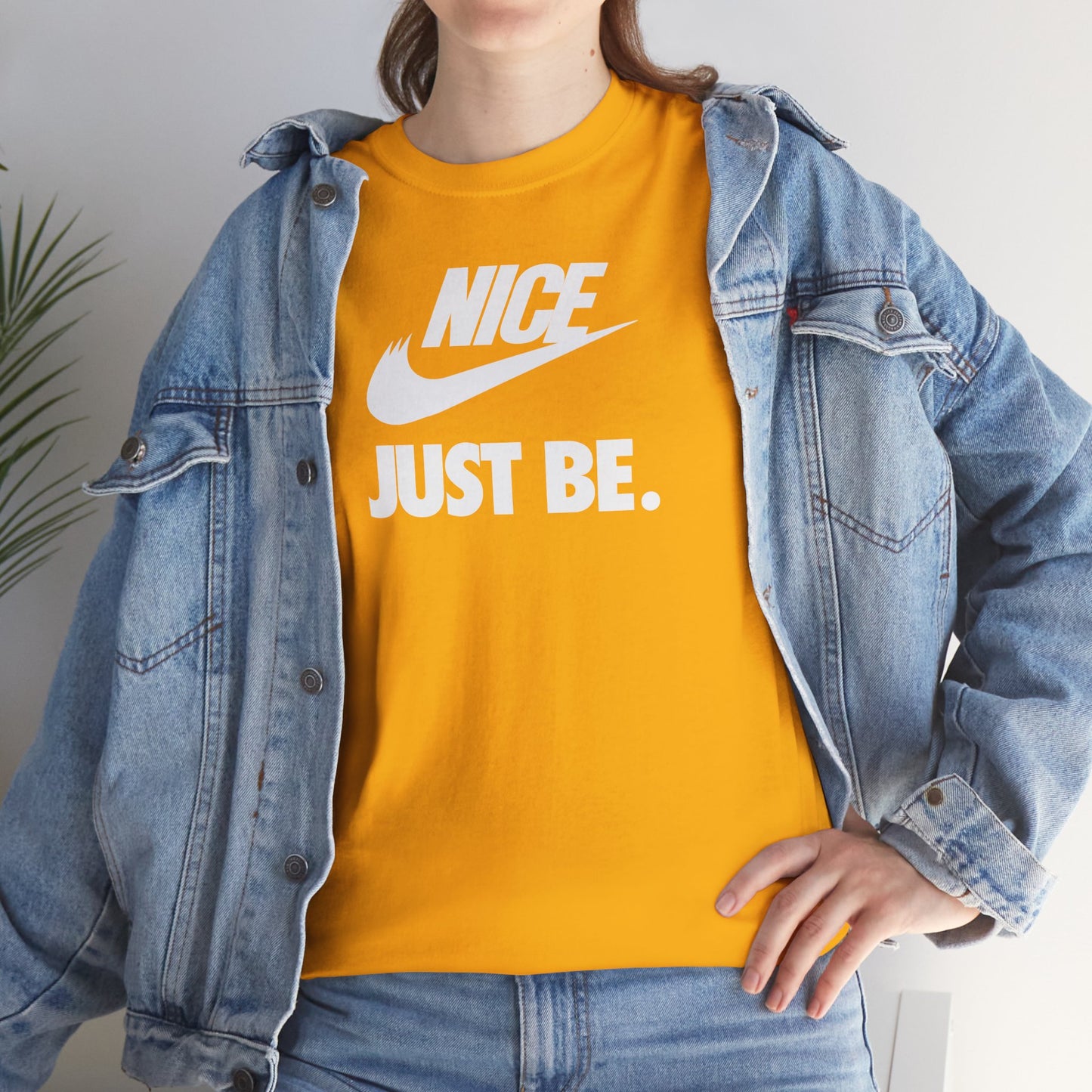 NICE... JUST BE. Unisex Heavy Cotton Tee