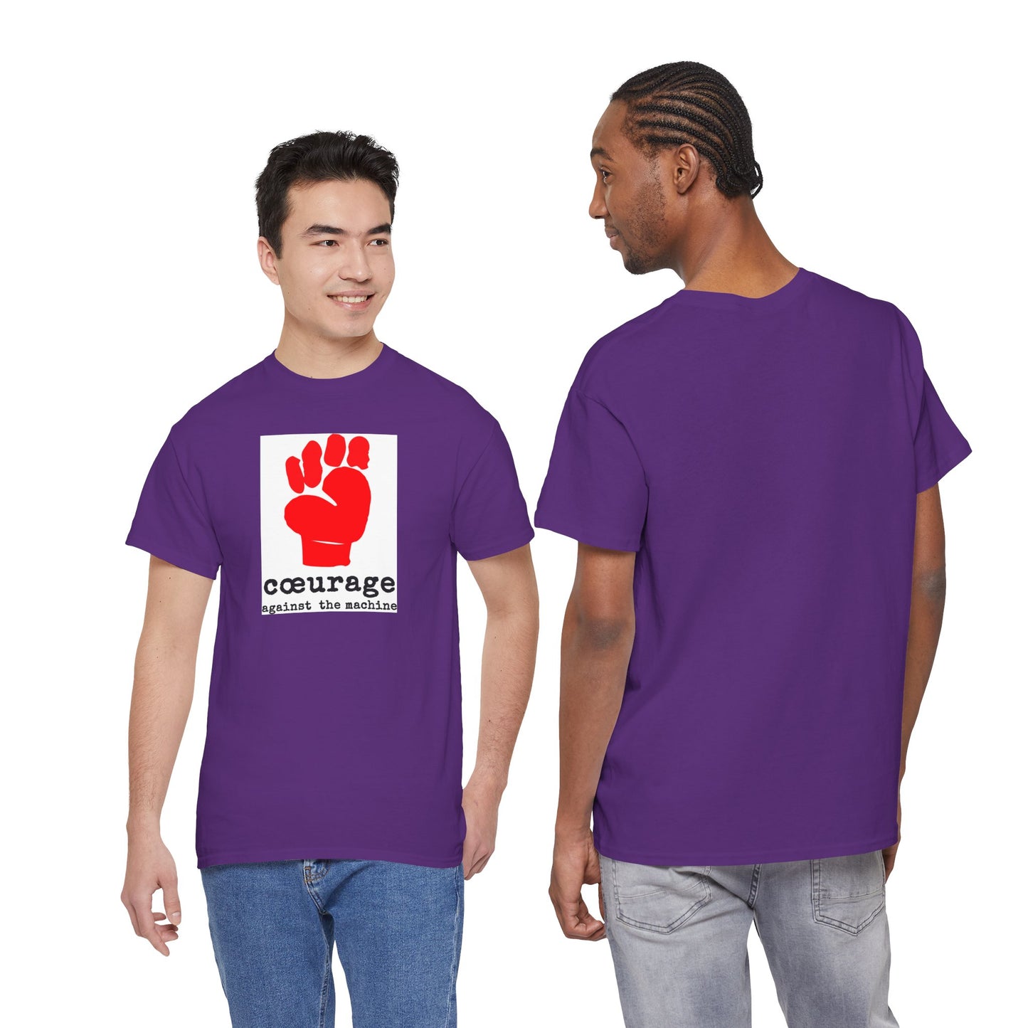 cœurage against the machine Unisex Heavy Cotton Tee