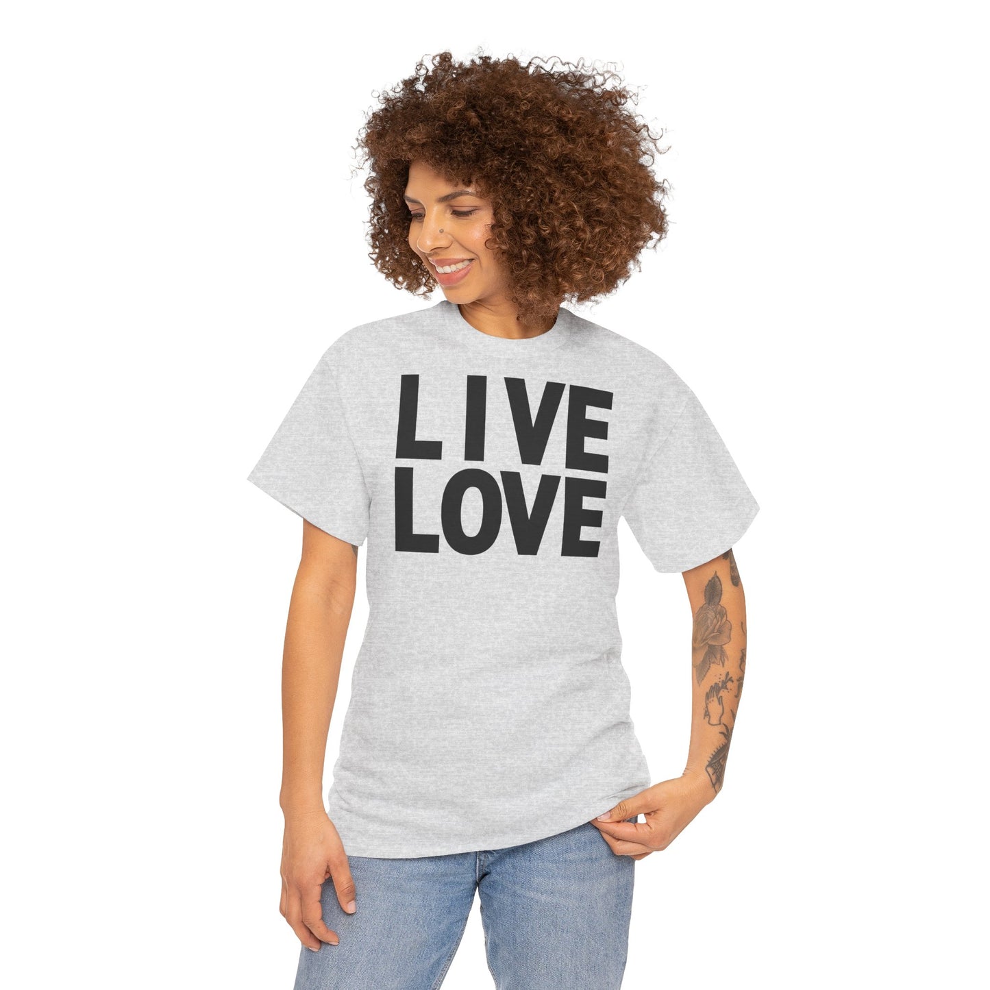 LIVE LOVE Unisex Heavy Cotton Tee