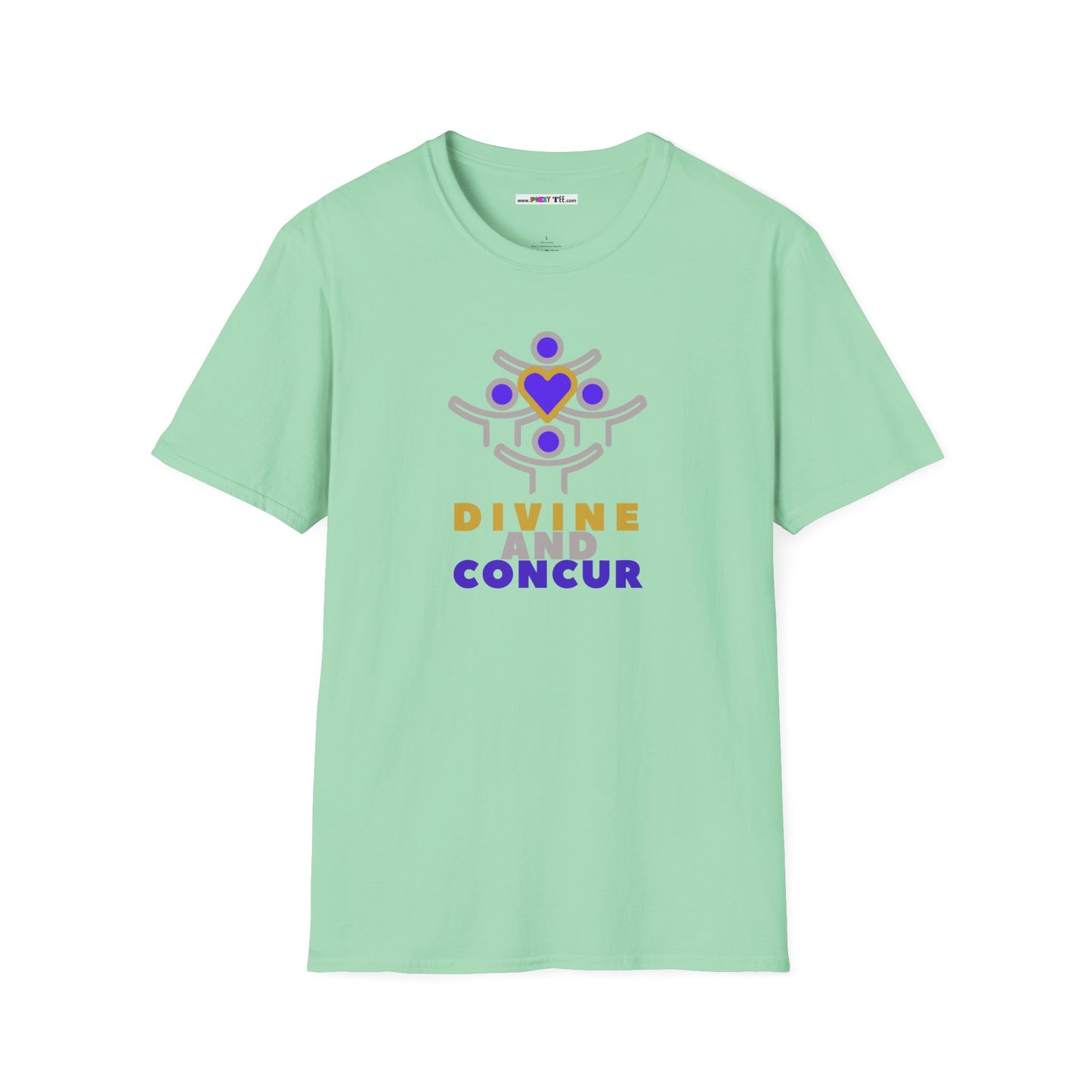 DIVINE AND CONCUR Unisex Softstyle 100% Cotton T-Shirt