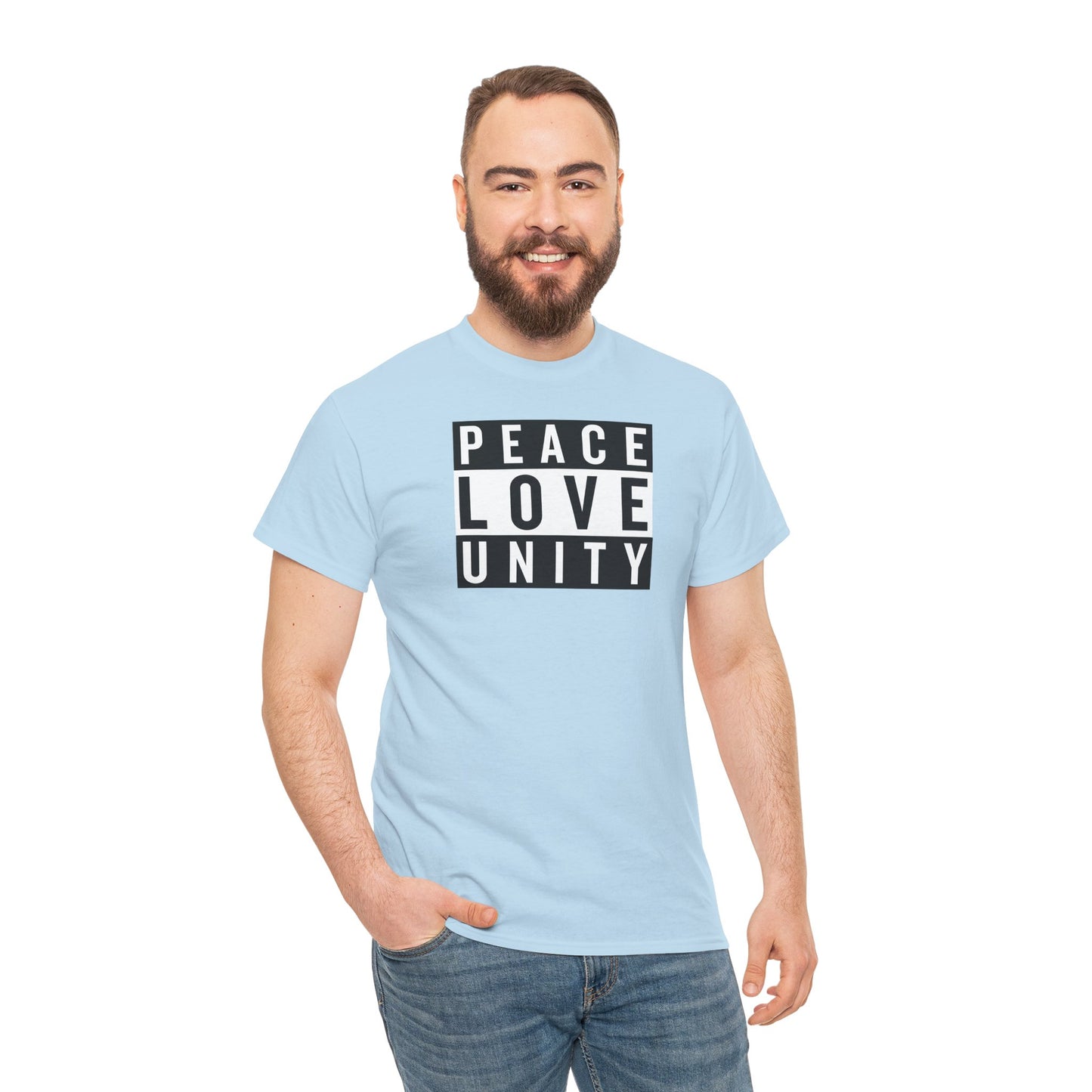 PEACELOVEUNITY Unisex Heavy Cotton Tee