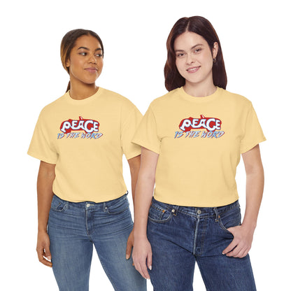 PEACE IS THE WORD Unisex Heavy Cotton Tee