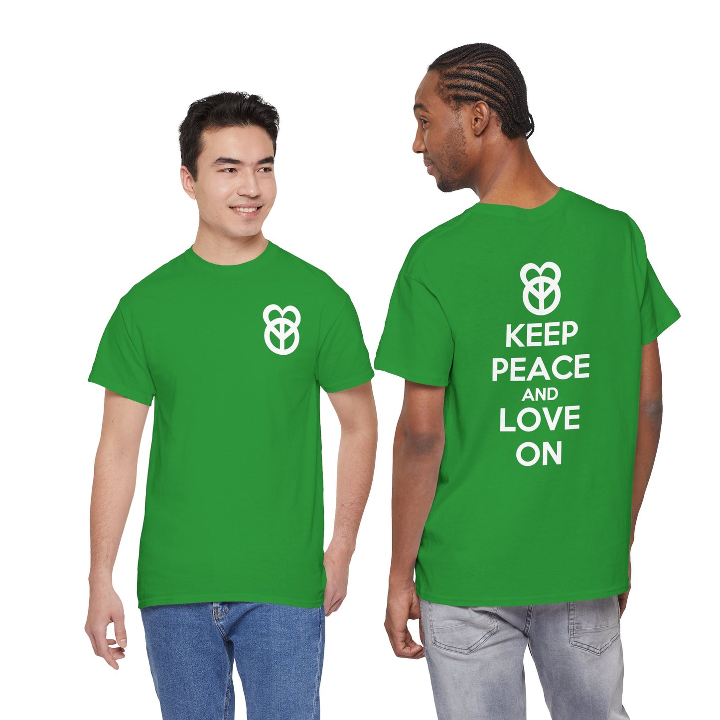 KEEP PEACE AND LOVE ON Unisex Heavy Cotton Tee