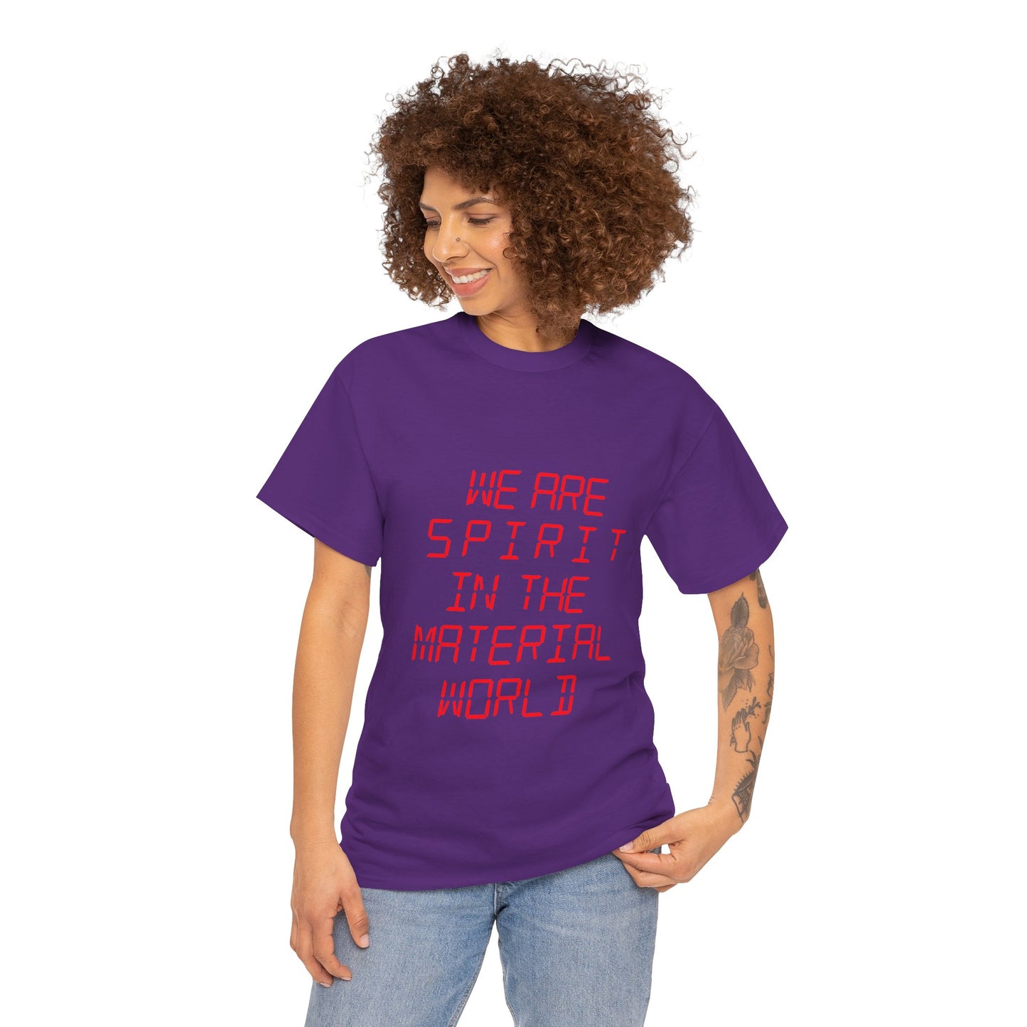 WE ARE SPIRIT IN THE MATERIAL WORLD Unisex Softstyle 100% Cotton T-Shirt