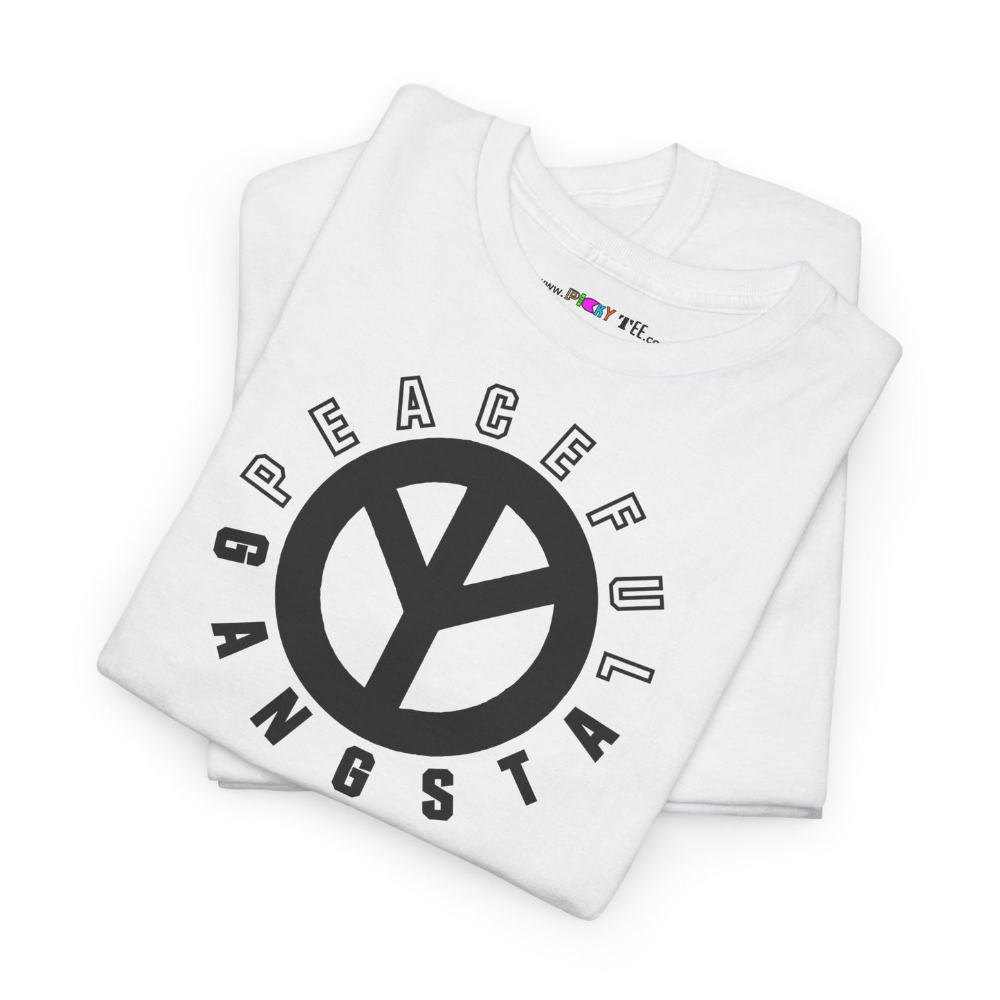 PEACEFUL GANGSTA Unisex Heavy Cotton Tee