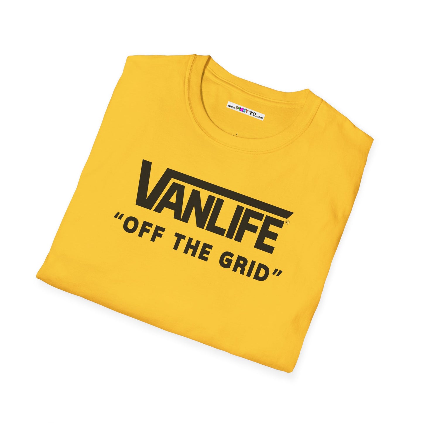 VANLIFE "OFF THE GRID". Unisex Softstyle 100% Cotton T-Shirt