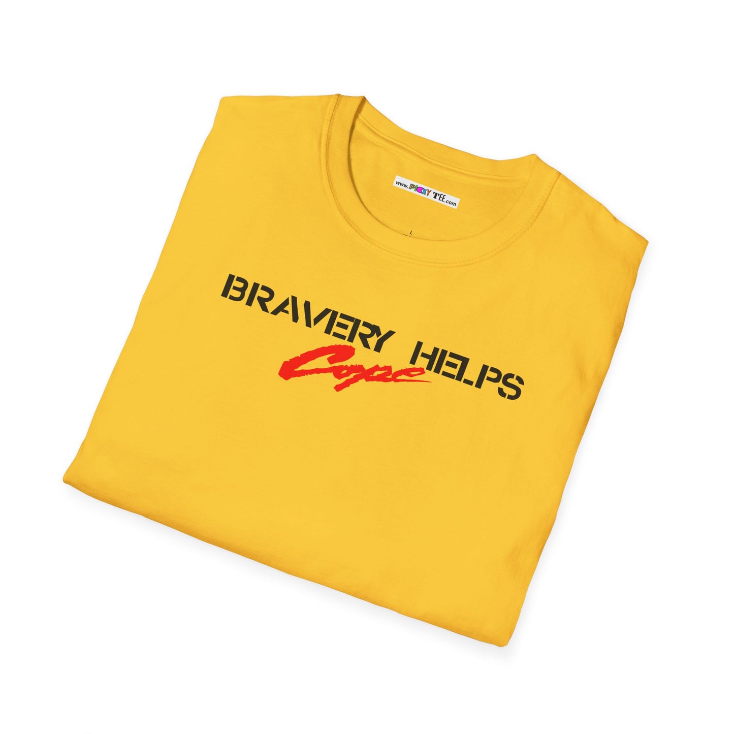 BRAVERY HELPS COPE Unisex Softstyle 100% Cotton T-Shirt