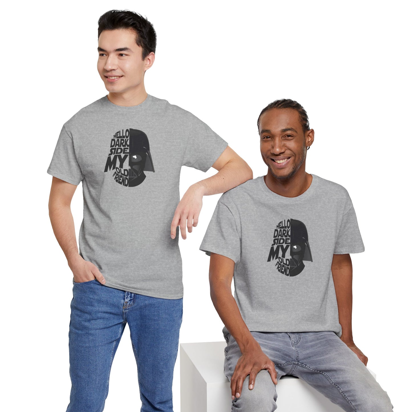 HELLO DARKSIDE MY OLD FRIEND Unisex Heavy Cotton Tee