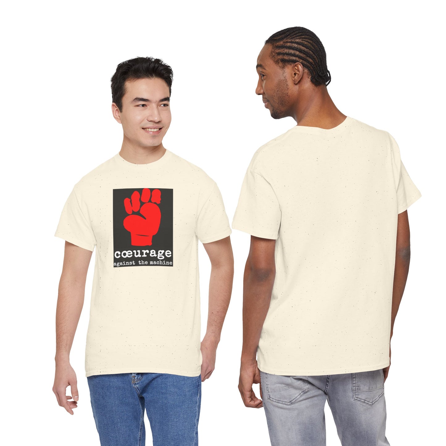 cœurage against the machine Unisex Heavy Cotton Tee