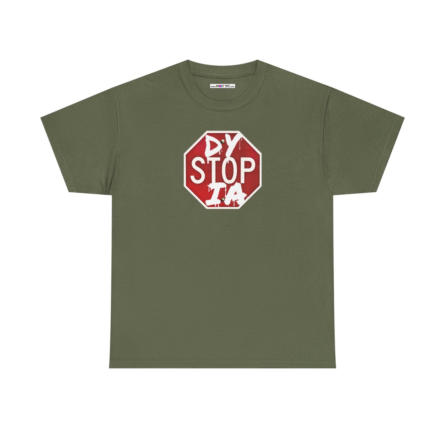 STOP DYSTOPIA Unisex Heavy Cotton Tee
