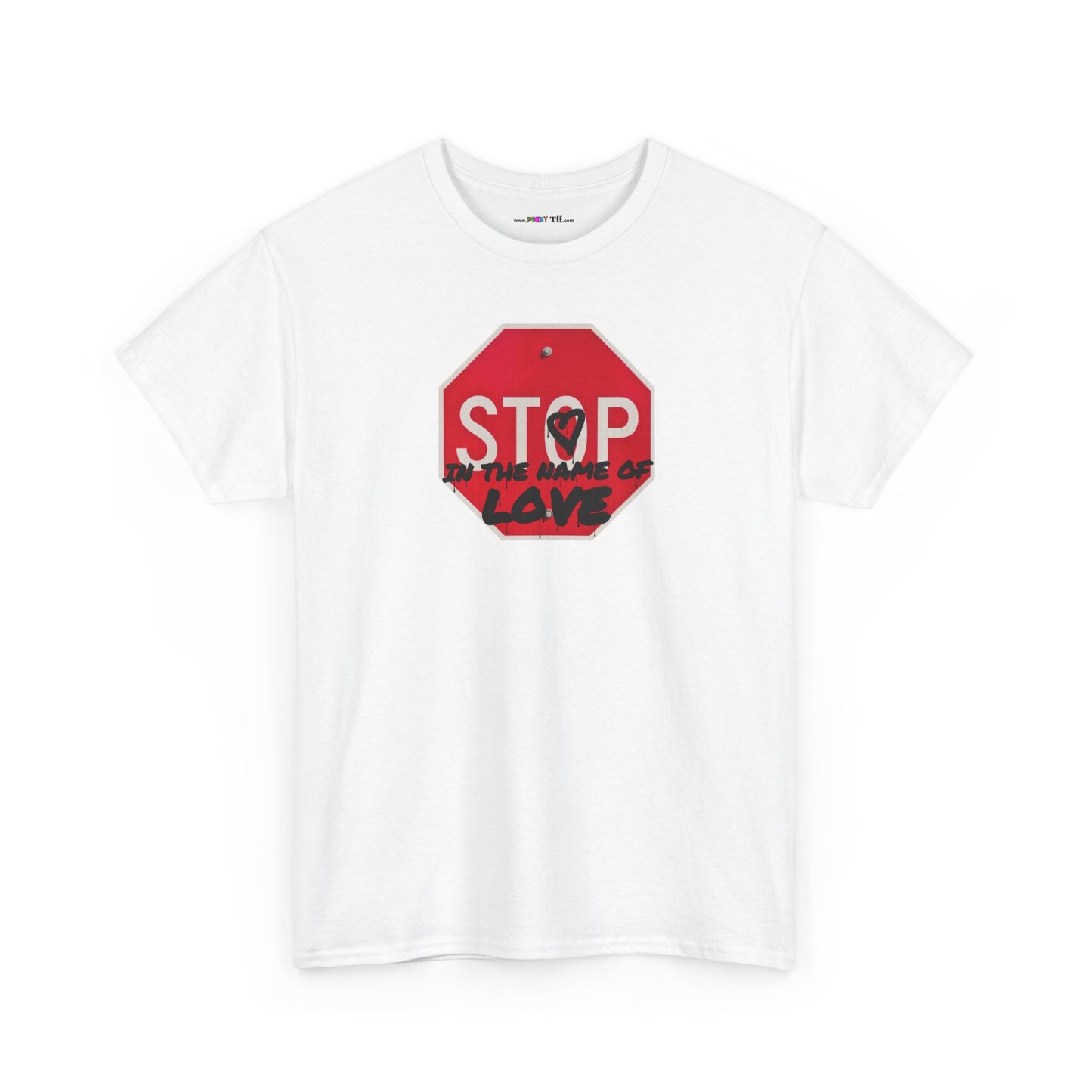 STOP in the name of love Unisex Heavy Cotton Tee